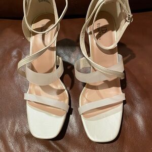 Elegant White Strappy Heels